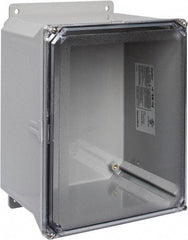 Thomas & Betts - Polycarbonate Standard Enclosure Screw Flat Cover - NEMA 1, 2, 3, 4, 12, 3S, 3SX, 3X, 4X, 8" Wide x 10" High x 6" Deep, Impact Resistant - Exact Industrial Supply