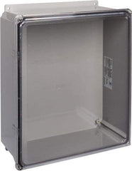 Thomas & Betts - Polycarbonate Standard Enclosure Screw Flat Cover - NEMA 1, 2, 3, 4, 12, 3S, 3SX, 3X, 4X, 14" Wide x 16" High x 6" Deep, Impact Resistant - Exact Industrial Supply