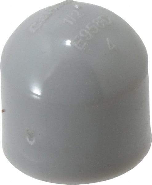 Thomas & Betts - 1/2" Trade, PVC Glued Rigid Conduit End Cap - Insulated - Exact Industrial Supply