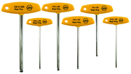 6 Piece - T-Handle Inch MagicRing® Screw Holding Ball End Hex Ergonomic Comfort Grip Set - Exact Industrial Supply