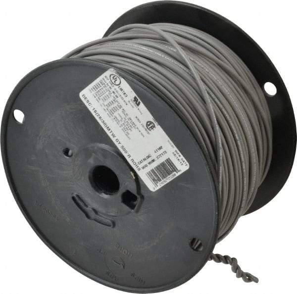 Southwire - 16 AWG, 26 Strand, Gray Machine Tool Wire - PVC, Acid, Moisture and Oil Resistant, 500 Ft. Long - Exact Industrial Supply