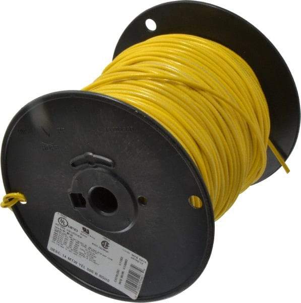 Southwire - 14 AWG, 41 Strand, Yellow Machine Tool Wire - PVC, Acid, Moisture and Oil Resistant, 500 Ft. Long - Exact Industrial Supply