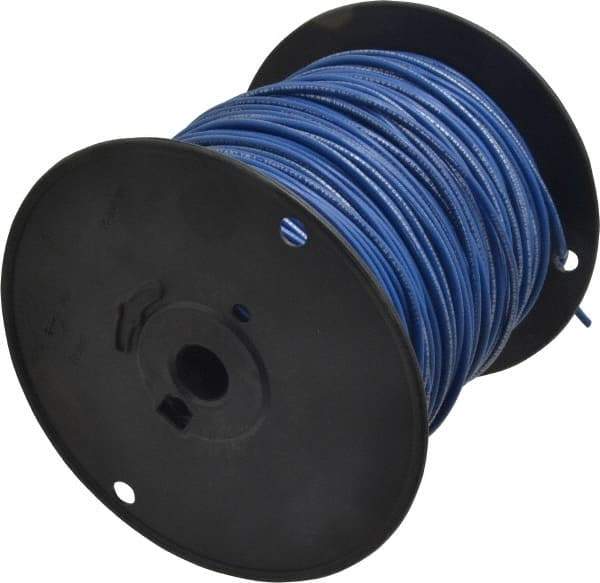 Southwire - 14 AWG, 41 Strand, Blue Machine Tool Wire - PVC, Acid, Moisture and Oil Resistant, 500 Ft. Long - Exact Industrial Supply