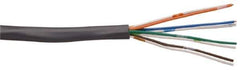 Southwire - 4 Conductor, 24 AWG Telephone Wire - 1,000 Ft., Copper Conductor, Beige, Gray and White PVC Jacket - Exact Industrial Supply