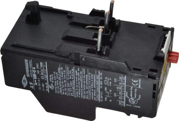 Springer - 0.65 to 1.1 Amp, IEC Overload Relay - Trip Class 10, For Use with 9-32A JC Contactors - Exact Industrial Supply