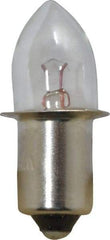 Value Collection - 1.19 Watt, 2.38 Volt, Incandescent Miniature & Specialty B3-1/2 Lamp - Single Contact Miniature Flanged Base, 1 to 1.999 Equivalent Range, Warm (1,000 to 3,000), Dimmable, 1-1/4" OAL - Exact Industrial Supply