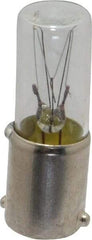 Value Collection - 120 Volt, Incandescent Miniature & Specialty T2-1/2 Lamp - Miniature Bayonet Base - Exact Industrial Supply