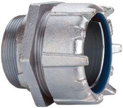 Thomas & Betts - 3" Trade, Steel Threaded Straight Liquidtight Conduit Connector - Noninsulated - Exact Industrial Supply