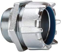 Thomas & Betts - 3" Trade, Steel Threaded Straight Liquidtight Conduit Connector - Insulated - Exact Industrial Supply