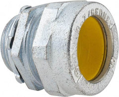 O-Z/Gedney - 1 to 1.2" Cable Capacity, Liquidtight, Straight Strain Relief Cord Grip - 1 NPT Thread, 1-3/8" Long, Iron - Exact Industrial Supply