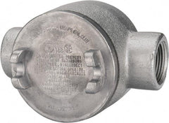 Thomas & Betts - (2) 1" Knockouts, Iron Round GUAC - 3-1/2" Overall Width x 2.31" Overall Depth - Exact Industrial Supply