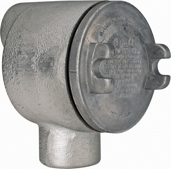 Thomas & Betts - (2) 1" Knockouts, Iron Round GUAB - 3-1/2" Overall Width x 2.31" Overall Depth - Exact Industrial Supply