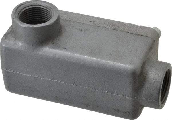 O-Z/Gedney - LR Body, 3/4" Trade, Rigid Malleable Iron Conduit Body - Rectangle, 1" OAL, Hazardous Locations - Exact Industrial Supply