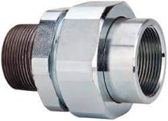 Thomas & Betts - 1-1/2" Trade, Steel Threaded Straight Rigid/Intermediate (IMC) Conduit Male Union - Noninsulated - Exact Industrial Supply