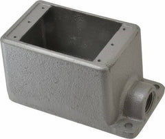 Thomas & Betts - 1 Gang, (1) 1/2" Knockout, Iron Rectangle Device Box - 2-3/4" Overall Width - Exact Industrial Supply