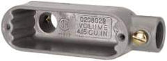 Hubbell Killark - Form Set Screw, LB Body, 1/2" Trade, EMT Aluminum Conduit Body - Oval, 4-17/32" OAL, 4 cc Capacity - Exact Industrial Supply