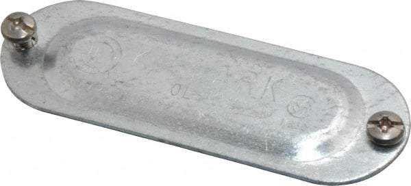 Hubbell Killark - 1/2" Trade, Steel Conduit Body Cover Plate - Use with Form 35 Conduit Bodies, Form 85 Conduit Bodies - Exact Industrial Supply