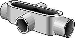 Hubbell Killark - Form 35, X Body, 2" Trade, IMC, Rigid Malleable Iron Conduit Body - Oval, 11-5/8" OAL, 70 cc Capacity, Hazardous & Wet Locations - Exact Industrial Supply