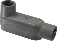 Hubbell Killark - Form 7, LB Body, 1" Trade, IMC, Rigid Iron Conduit Body - Oval, 6-5/16" OAL, 11 cc Capacity, Gray, Hazardous & Wet Locations - Exact Industrial Supply