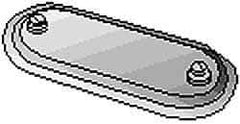 Hubbell Killark - 3-1/2" & 4" Trade, Aluminum Conduit Body Cover Plate - Use with Form 7 Conduit Bodies - Exact Industrial Supply