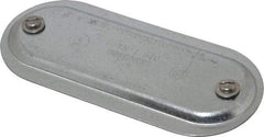 Hubbell Killark - 2" Trade, Steel Conduit Body Cover Plate - Use with Form 7 Conduit Bodies - Exact Industrial Supply