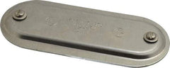 Hubbell Killark - 2" Trade, Aluminum Conduit Body Cover Plate - Use with Form 7 Conduit Bodies - Exact Industrial Supply