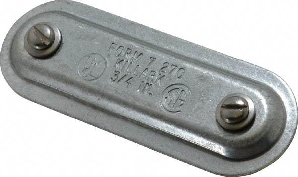 Hubbell Killark - 3/4" Trade, Steel Conduit Body Cover Plate - Use with Form 7 Conduit Bodies - Exact Industrial Supply