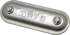 Hubbell Killark - 3/4" Trade, Aluminum Conduit Body Cover Plate - Use with Form 7 Conduit Bodies - Exact Industrial Supply