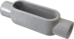 Hubbell Killark - Form 7, C Body, 3/4" Trade, IMC, Rigid Iron Conduit Body - Oval, 6-3/16" OAL, 7 cc Capacity, Gray, Hazardous & Wet Locations - Exact Industrial Supply