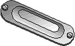Hubbell Killark - 3-1/2" & 4" Trade, Aluminum Conduit Body Cover Plate - Use with Form 35 Conduit Bodies, Form 85 Conduit Bodies - Exact Industrial Supply