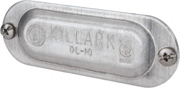 Hubbell Killark - 1/2" Trade, Aluminum Conduit Body Cover Plate - Use with Form 35 Conduit Bodies, Form 85 Conduit Bodies - Exact Industrial Supply