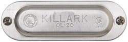 Hubbell Killark - 3/4" Trade, Aluminum Conduit Body Cover Plate - Use with Form 35 Conduit Bodies, Form 85 Conduit Bodies - Exact Industrial Supply
