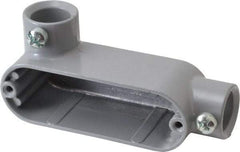 Hubbell Killark - LL Body, 1/2" Trade, EMT Aluminum Conduit Body - Oval, 4-3/8" OAL, Dry Locations - Exact Industrial Supply