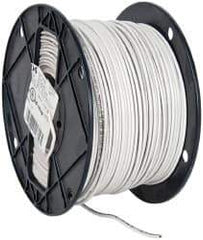 Southwire - THHN/THWN, 14 AWG, 15 Amp, 500' Long, Solid Core, 1 Strand Building Wire - White, Thermoplastic Insulation - Exact Industrial Supply