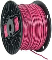 Southwire - THHN/THWN, 14 AWG, 15 Amp, 500' Long, Solid Core, 1 Strand Building Wire - Red, Thermoplastic Insulation - Exact Industrial Supply