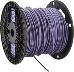 Southwire - THHN/THWN, 14 AWG, 15 Amp, 500' Long, Solid Core, 1 Strand Building Wire - Purple, Thermoplastic Insulation - Exact Industrial Supply
