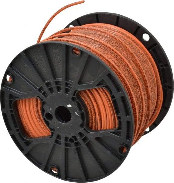Southwire - THHN/THWN, 12 AWG, 20 Amp, 500' Long, Solid Core, 1 Strand Building Wire - Orange, Thermoplastic Insulation - Exact Industrial Supply