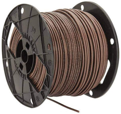 Southwire - THHN/THWN, 12 AWG, 20 Amp, 500' Long, Solid Core, 1 Strand Building Wire - Brown, Thermoplastic Insulation - Exact Industrial Supply