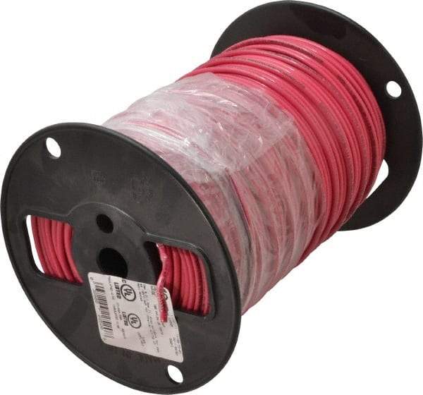 Southwire - THHN/THWN, 10 AWG, 30 Amp, 500' Long, Solid Core, 1 Strand Building Wire - Red, Thermoplastic Insulation - Exact Industrial Supply