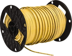 Southwire - THHN/THWN, 10 AWG, 30 Amp, 500' Long, Solid Core, 1 Strand Building Wire - Yellow, Thermoplastic Insulation - Exact Industrial Supply