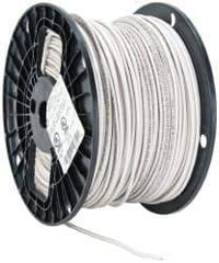 Southwire - THHN/THWN, 14 AWG, 15 Amp, 500' Long, Stranded Core, 19 Strand Building Wire - White, Thermoplastic Insulation - Exact Industrial Supply