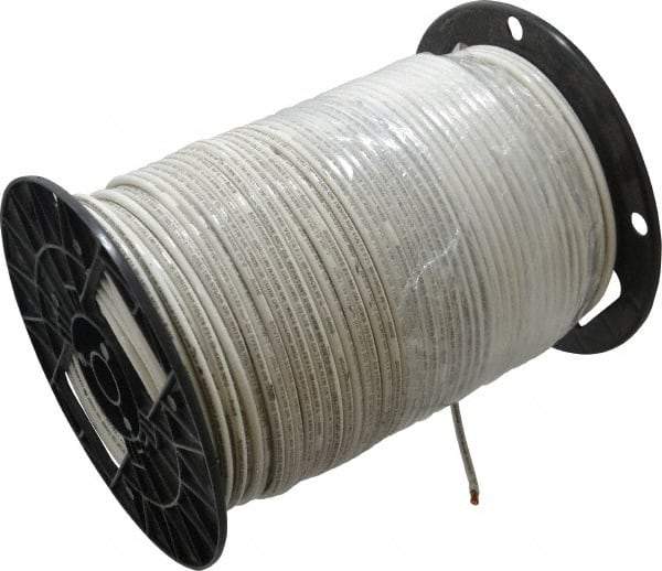 Southwire - THHN/THWN, 10 AWG, 30 Amp, 500' Long, Stranded Core, 19 Strand Building Wire - White, Thermoplastic Insulation - Exact Industrial Supply