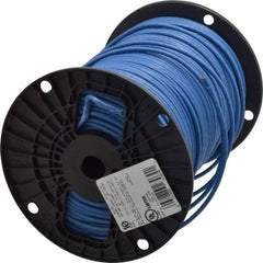 Southwire - THHN/THWN, 10 AWG, 30 Amp, 500' Long, Stranded Core, 19 Strand Building Wire - Blue, Thermoplastic Insulation - Exact Industrial Supply