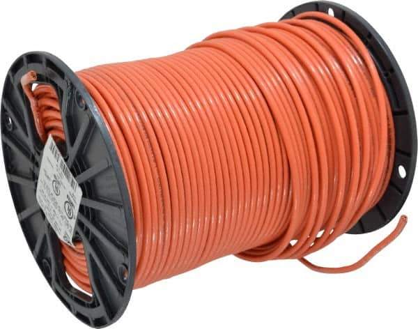 Southwire - THHN/THWN, 10 AWG, 30 Amp, 500' Long, Stranded Core, 19 Strand Building Wire - Orange, Thermoplastic Insulation - Exact Industrial Supply
