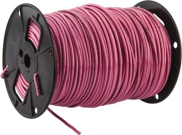 Southwire - THHN/THWN, 10 AWG, 30 Amp, 500' Long, Stranded Core, 19 Strand Building Wire - Pink, Thermoplastic Insulation - Exact Industrial Supply