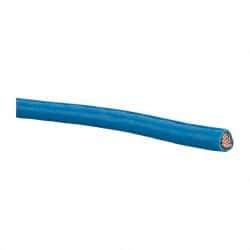 Southwire - THHN/THWN, 6 AWG, 55 Amp, 500' Long, Stranded Core, 19 Strand Building Wire - Blue, Thermoplastic Insulation - Exact Industrial Supply