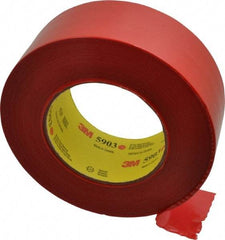 3M - 2" Wide x 60 Yd Long Red Polyethylene Film Masking Tape - Series 5903, 7.5 mil Thick, 21 In/Lb Tensile Strength - Exact Industrial Supply