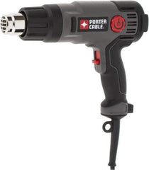Porter-Cable - 120 to 1,150°F Heat Setting, 19 CFM Air Flow, Heat Gun - 120 Volts, 11.7 Amps, 1,500 Watts, 6' Cord Length - Exact Industrial Supply