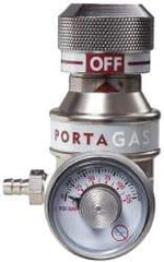 Portagas - 34/58/116 Aluminum & 103 Steel Cylinders CGA Inlet Connections, C-10 Fitting, 1,000 Max psi, All Gases Welding Regulator - 5/8-18 UNF Thread - Exact Industrial Supply