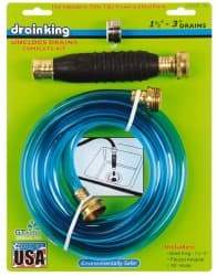 Made in USA - For 1-1/2 to 3 Inch Pipe, 6-3/8 Inch Cable Length, Handheld, Manual and Hand Drain Cleaner - Rubber Drum - Exact Industrial Supply